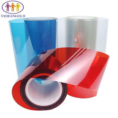 PET Protective Film, 25um-125um, Red, with Silicone Adhesive for Pad Screen Protecting